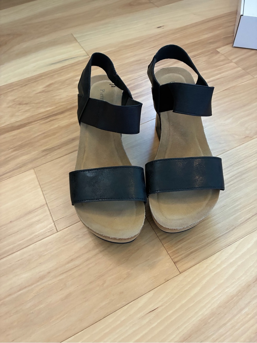 Pierre Dumas Black Strappy Platform Sandals